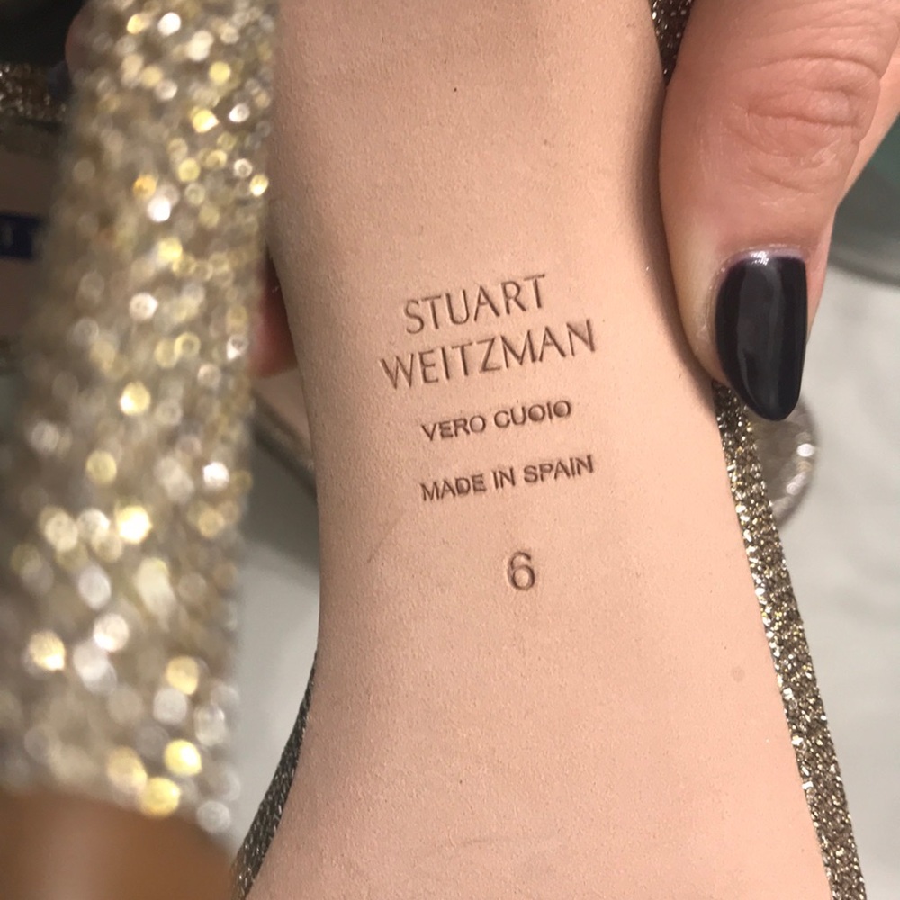 Stuart Weitzman Nudist Lamé Sandals - Picture 8 of 8